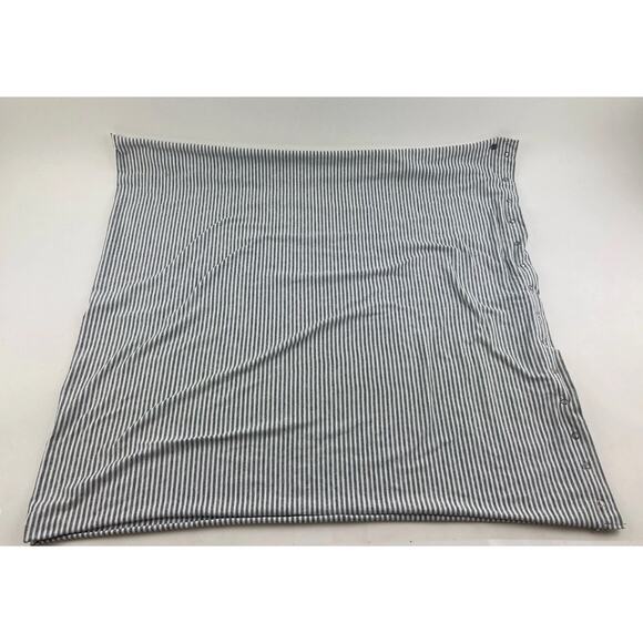 Lululemon Snap Scarf Shawl Wrap One Size Grey Gray White Stripe Vinyasa Infinity - Picture 8 of 8